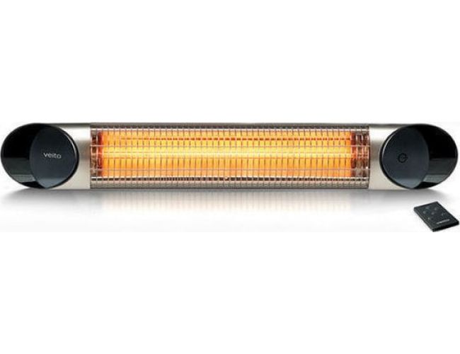 Veito Blade 2000 Carbon Υπέρυθρο Θερμαντικό Σώμα Επιτοίχιο Ασημί